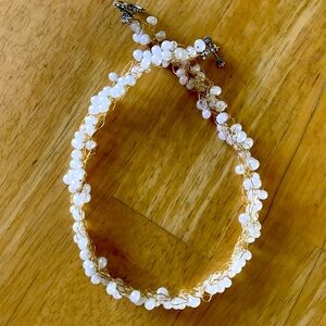 Hand-crafted artisan glass bead choker